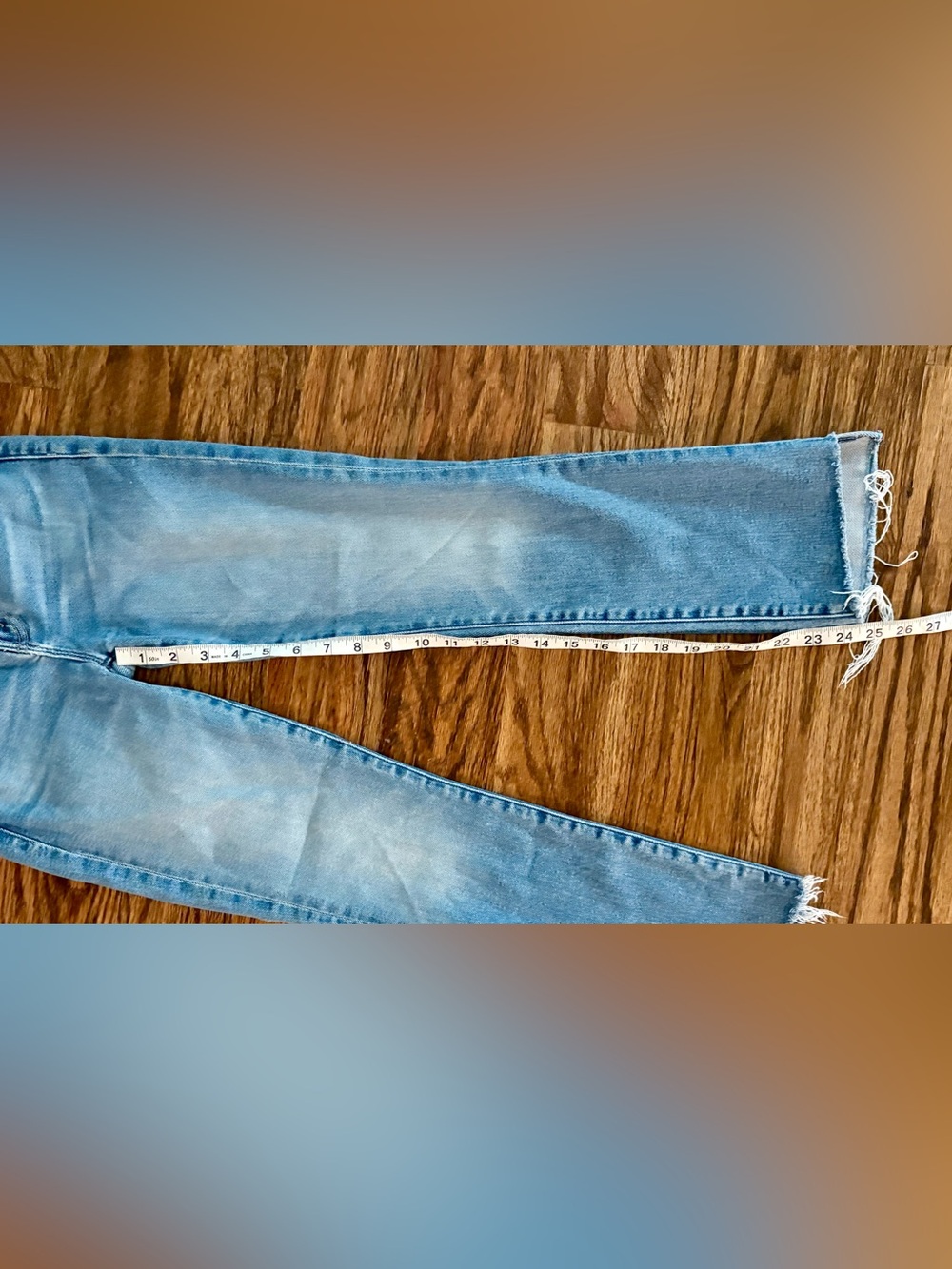 MOTHER denim jeans The Insider Crop Step Fray, Wash: Out Of The Blue, size 25 - Picture 6 of 9